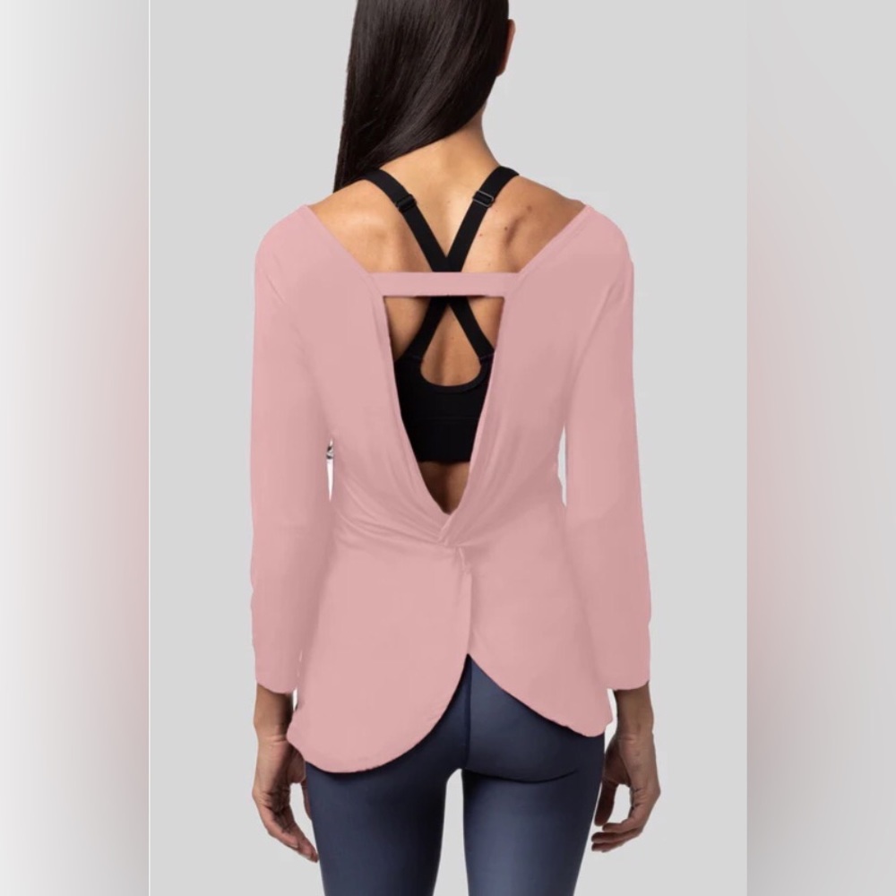 NWT Whisper Active Knot Back Long Sleeve